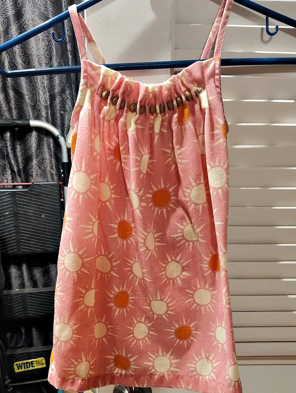 Old Navy Printed Beaded Cami Dress Pink & Orange Girls 2T